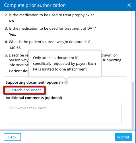 Attach Document to PA