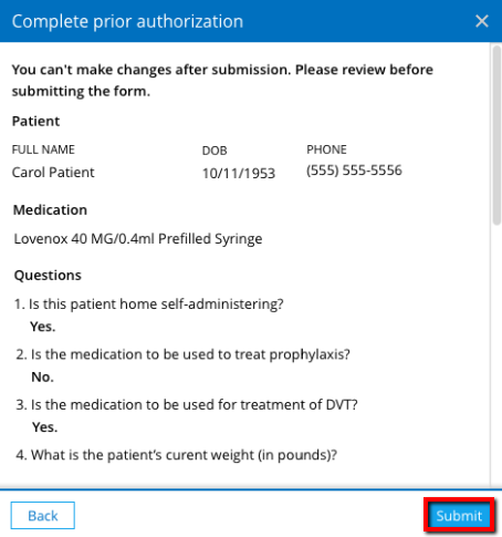 Submit Prior Authorization