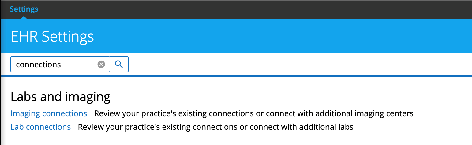 EHR Settings